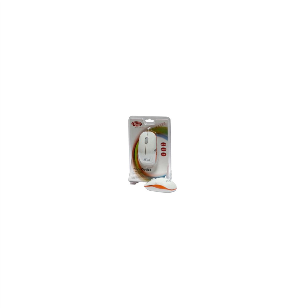 Raton 3free optico usb blanco naranja 3f-mcm101/wo