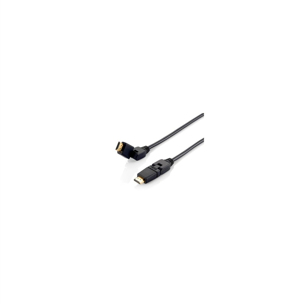Cable hdmi m a hdmi m 1mt 180âº equip negro 119361