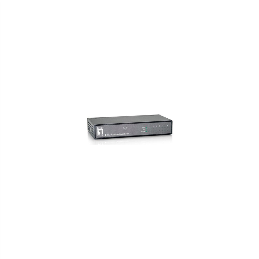 Switch level one 8p 10/100 negro geu-0822