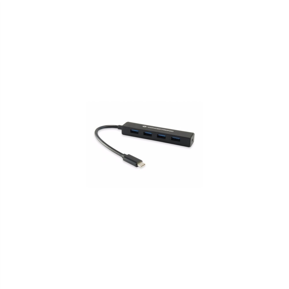 Hub usb c m conceptronic 4p negro ctc4usb3