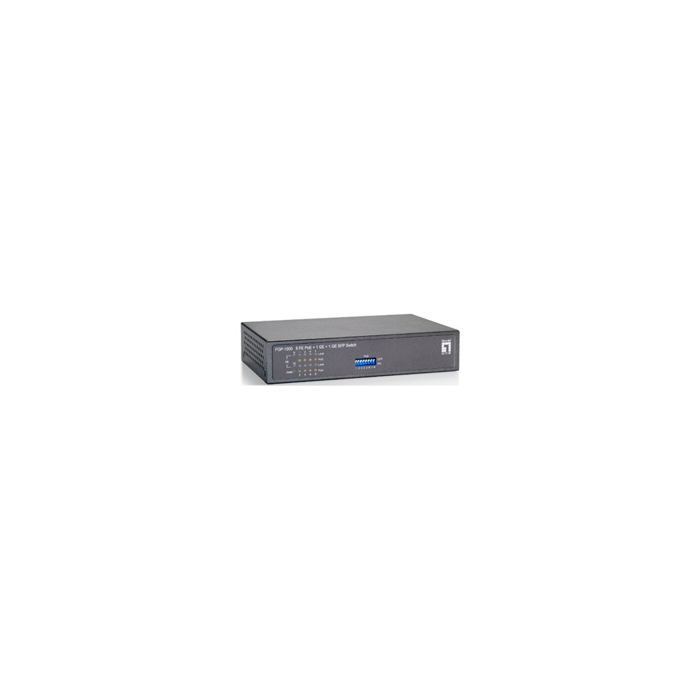 Switch level one 10/100 1p 10 /100/1000 poe 8 puertos 115w  1p sfp gigabit fgp-1000