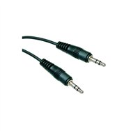Cable audio nano cable jack3.5/m - jack3.5/m estereo 0,3m negro