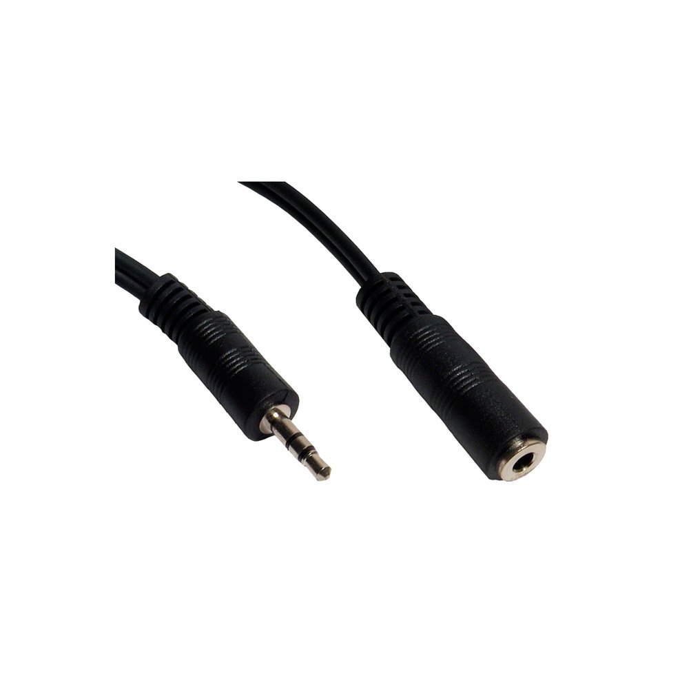 Cable audio nano cable jack3.5/m - jack3.5/h estereo 3,0m negro