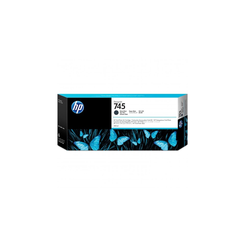 Hp 745 cartucho de tinta original alto rendimiento negro mate