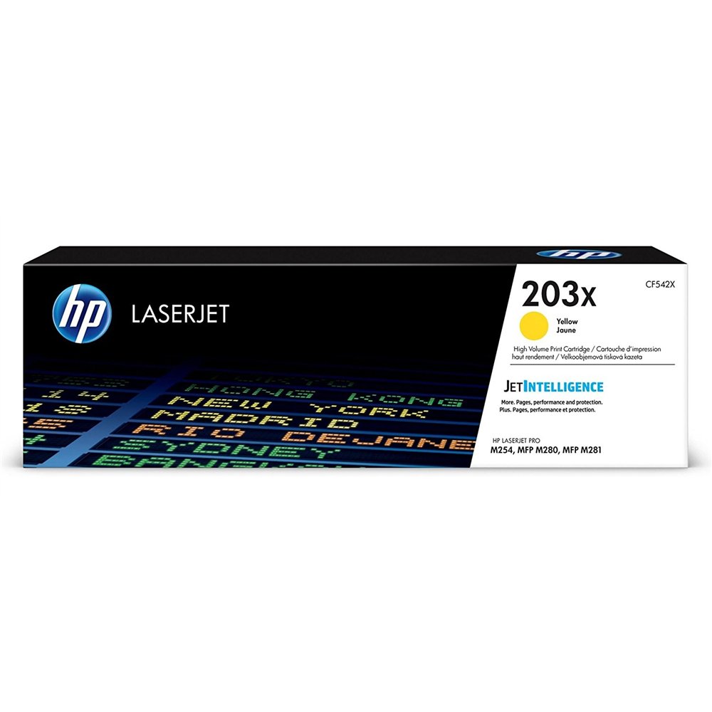 Toner hp 203x amarillo alta capacidad cf542x