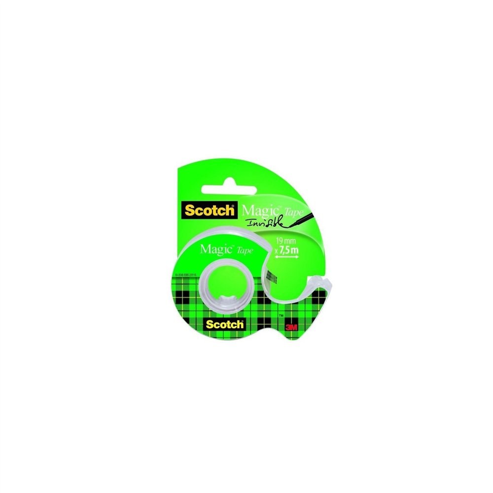 Cinta adhesiva invisible 3m en portarrollos recargable - 75m x 19mm - scotch xa004835998