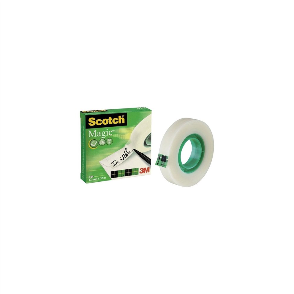 Cinta adhesiva invisible 3m - 33m x 12mm - scotch magic