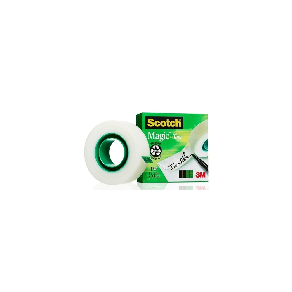 Cinta adhesiva invisible 3m - 33m x 19mm - scotch magic 70005241826
