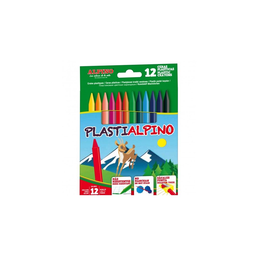 Alpino plastialpino ceras plasticas estuche 12u surtidas ar000270
