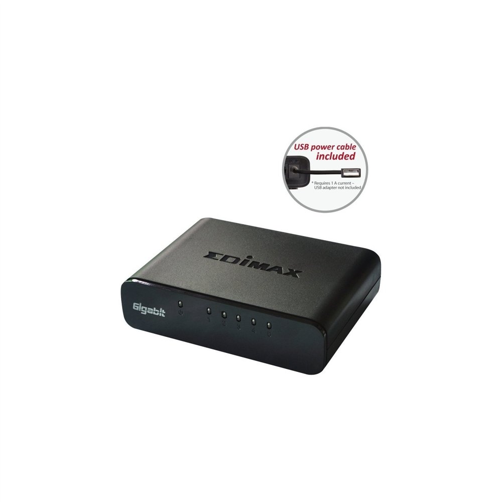 Switch edimax 5 ptos gigabit negro es-5500g v3