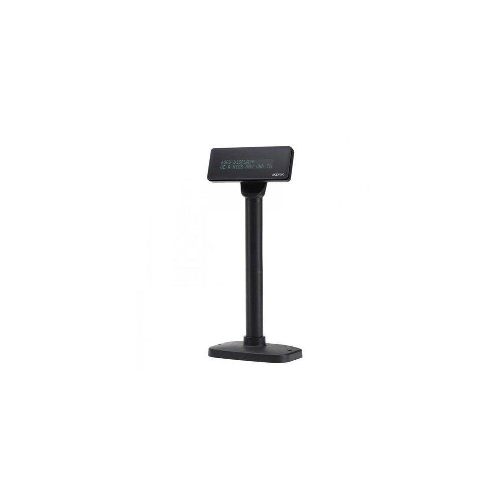 approx appvfd01 visor de cliente vfd para tpv negro