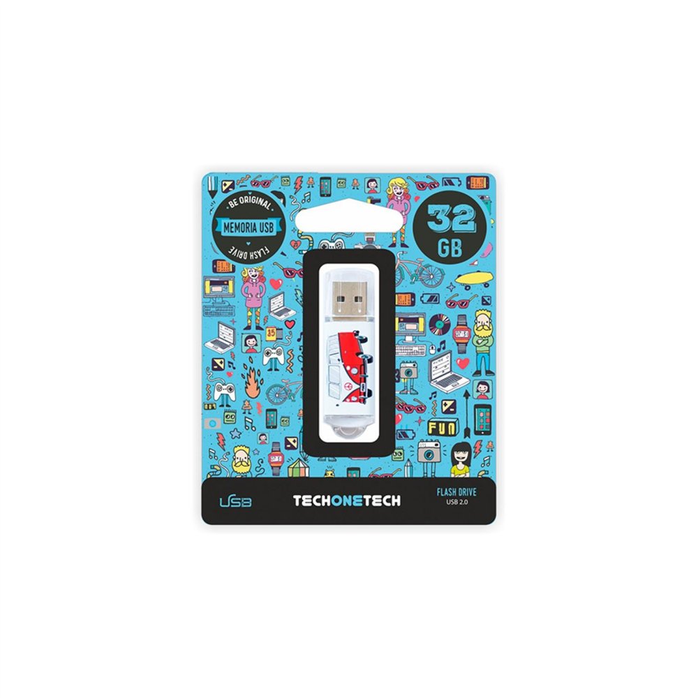 Memoria usb 2.0 tech one tech 32gb camper van-van tec4004-32