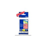 Cinta laminada brother tze451 24mm 8mt negro rojo tze451