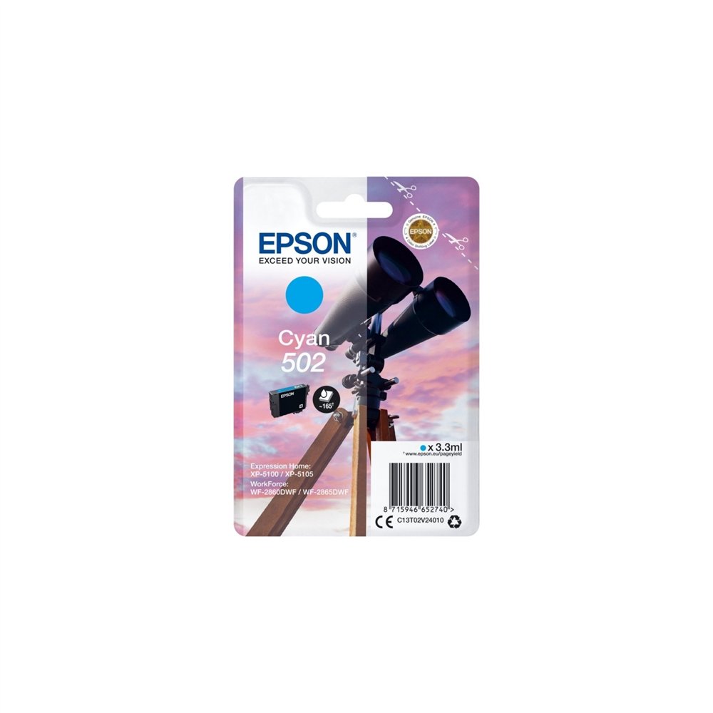 Cartucho epson 502 cian c13t02v24010