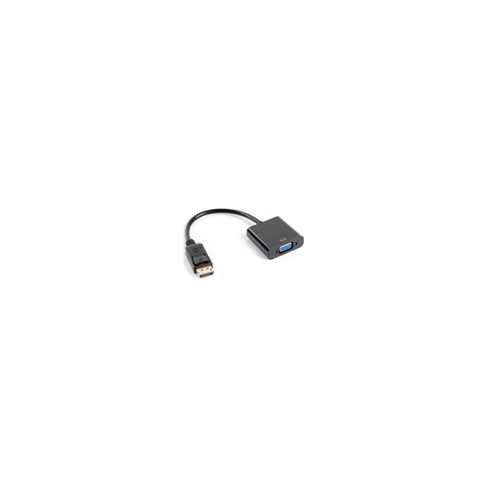 adaptador lanberg displayport a vga 20cm negro ad-0002-bk