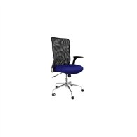 Silla minaya respaldo malla negro asiento 3d azul 4031az
