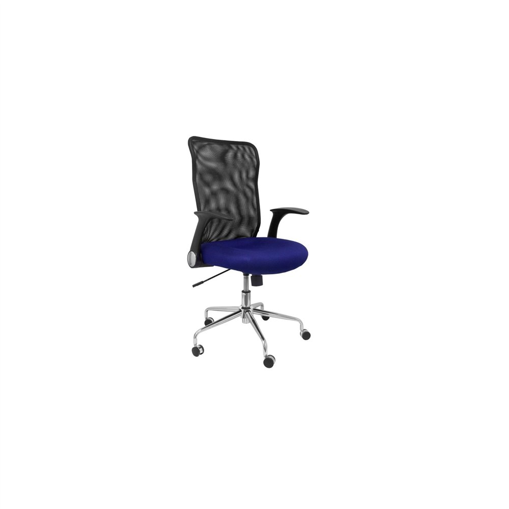 Silla minaya respaldo malla negro asiento 3d azul 4031az