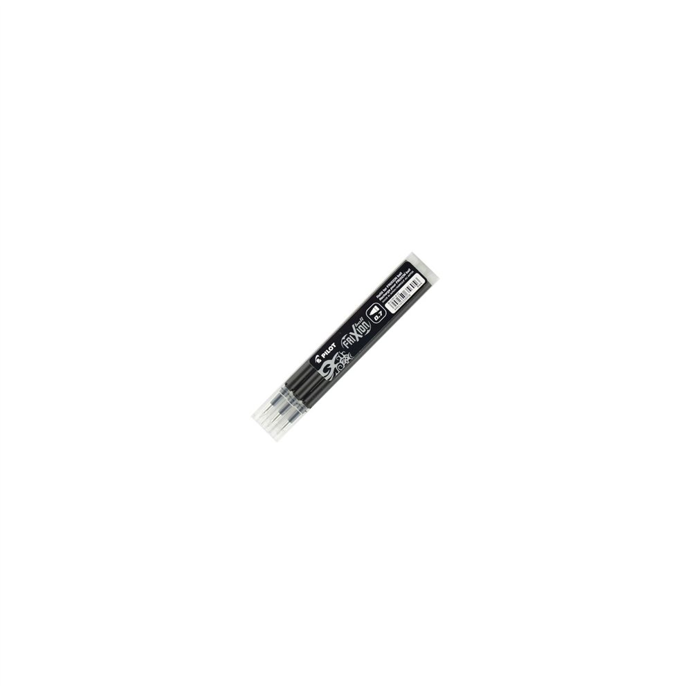 3 unidades recambios para boligrafo borrable pilot frixion ball 0.7 negro bls-fr7-b-s3