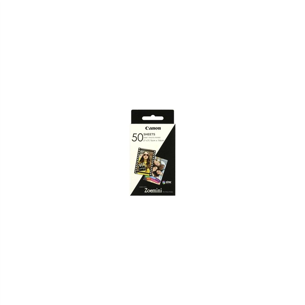 50 hojas papel fotogrãâfico adhesivo canon zink para zoe mini 3215c002