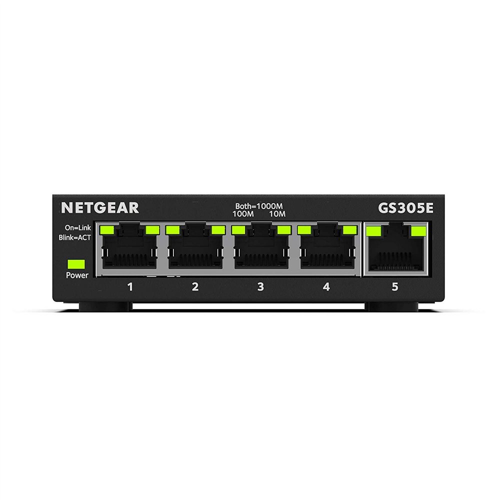 Switch netgear plus 5 ptos 10/100/1000 gs305e-100pes