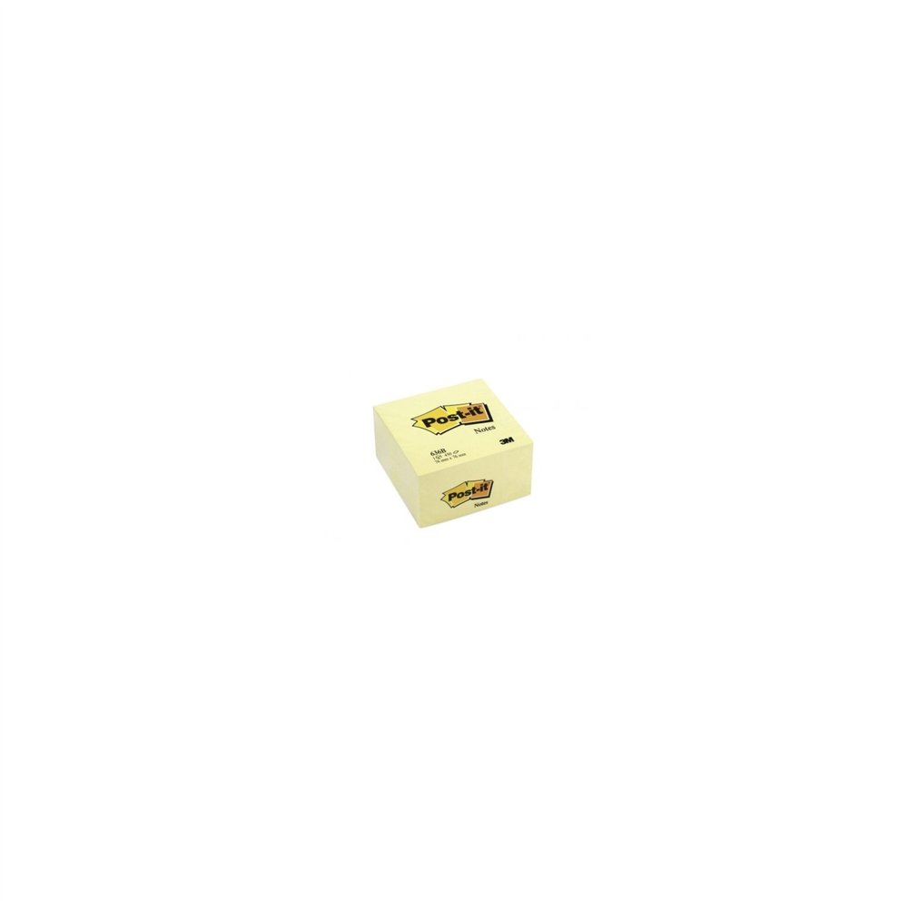 Notas adhesivas post-it cubo 3m color amarillo 450 hojas 636-b