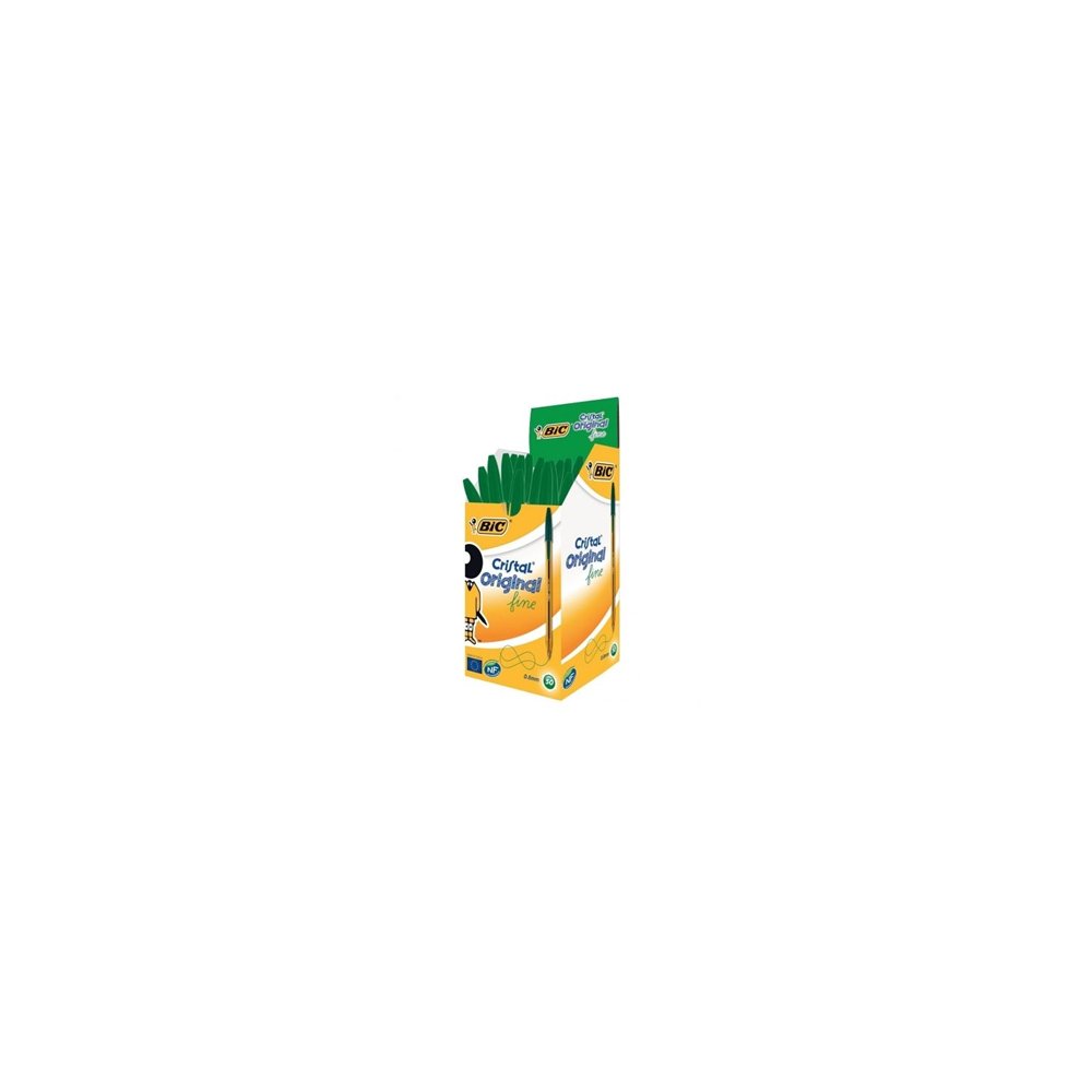 Bic cristal caja de 50 bolígrafos verdes
