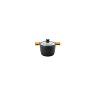 Olla alta efficient bra 6.8l aluminio fundido teflãân antiadherente platinum plus tapa vidrio templado a273905