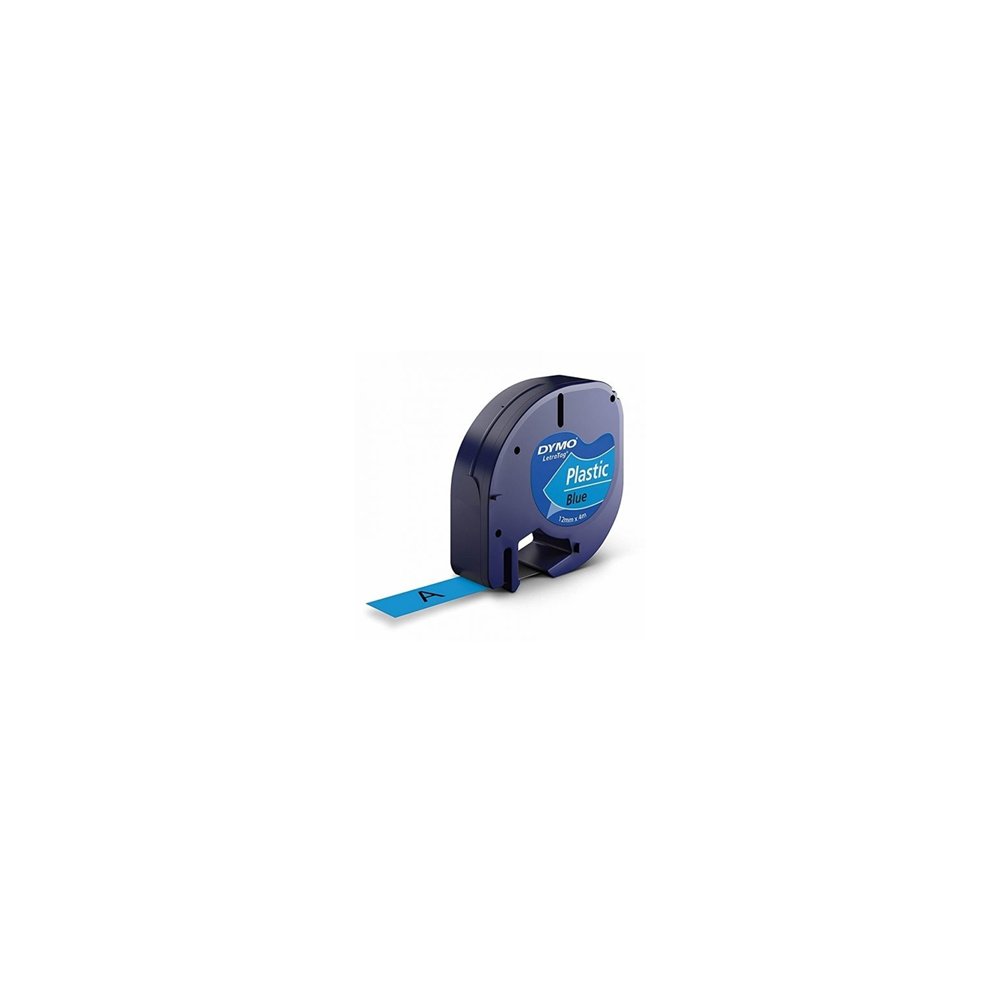 Cinta rotuladora autoadhesiva dymo plastico metros para rotuladoras letratag negro azul s0721650