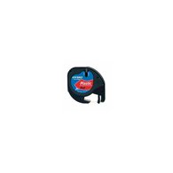 Cinta rotuladora autoadhesiva dymo plastico metros para rotuladoras letratag negro rojo s0721630