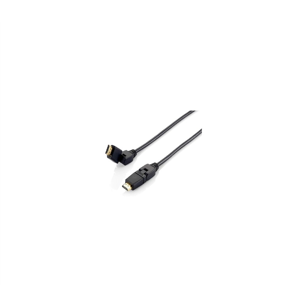 Cable equip hdmi a hdmi 2.0 high speed con ethernet conectores pivotantes 3m 119363