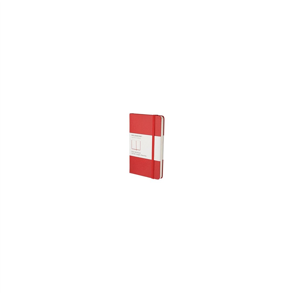 Cuaderno moleskine de bolsillo liso tapa dura rojo qp012r