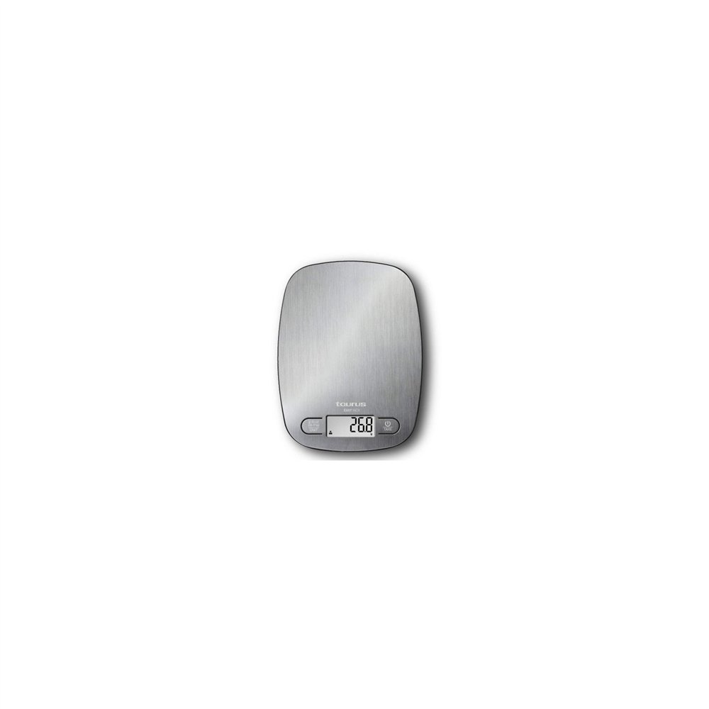 Bascula de cocina taurus easy inox visor retro iluminadofuncion tara opcion de colgar en la pared 990719000