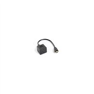 Splitter lanberg hdmi-a macho a 2xhdmi-a hembra cable 25cm negro ad-0019-bk