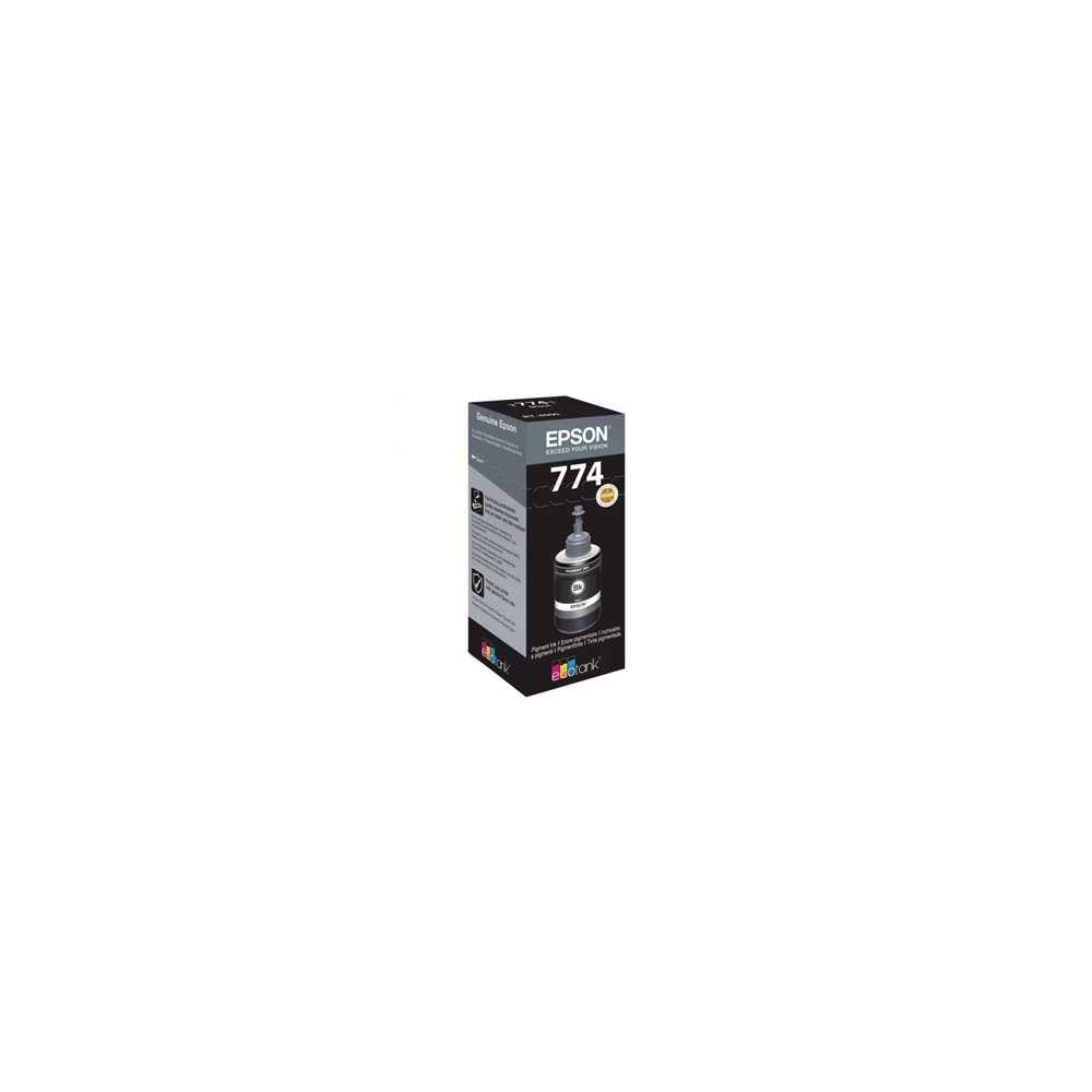Botella tinta epson t7741 140ml compatible con ecotank et-4550 negra c13t774140