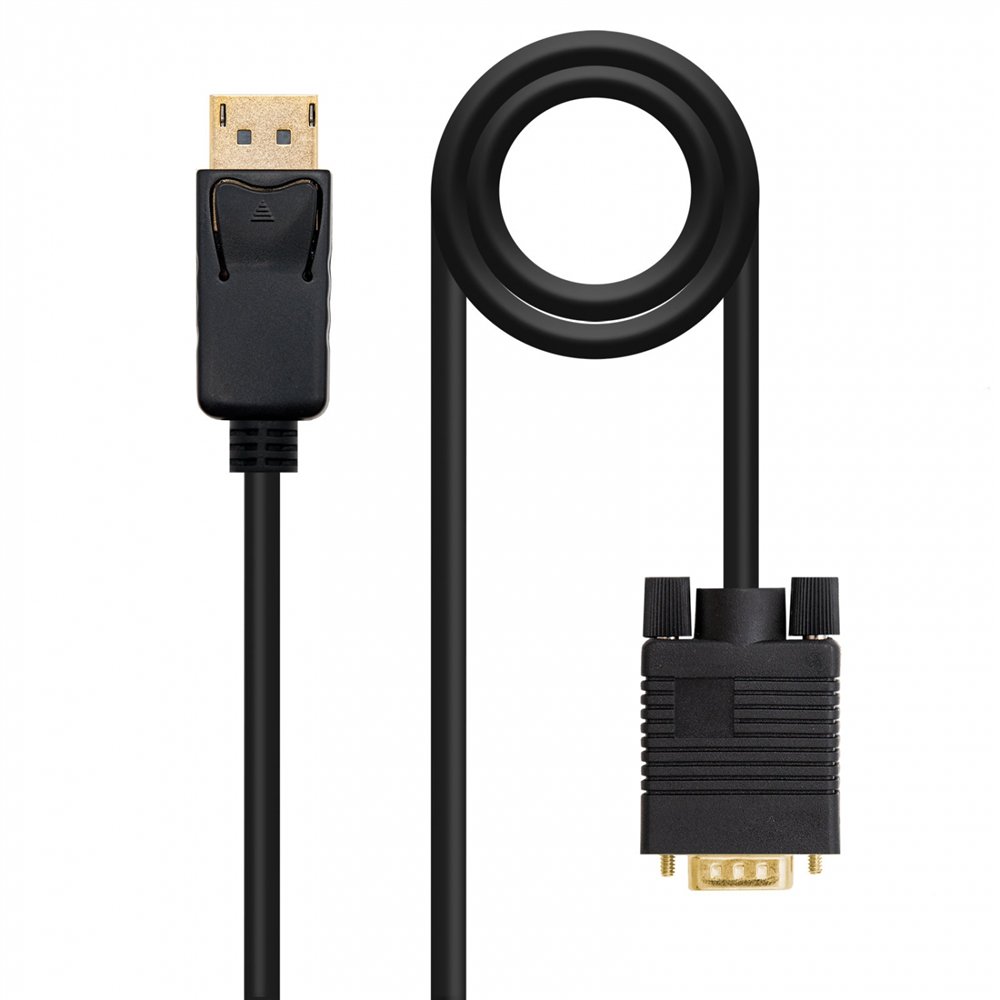 Conversor nano cable displayport/macho a vga/macho 2m negro 10.15.4402