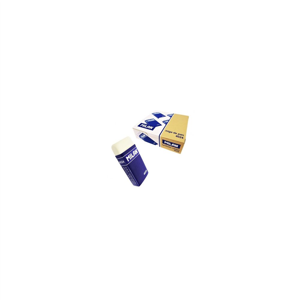 Caja de 24 unidades milan de goma de borrar miga de pan con funda de carton cnm4024