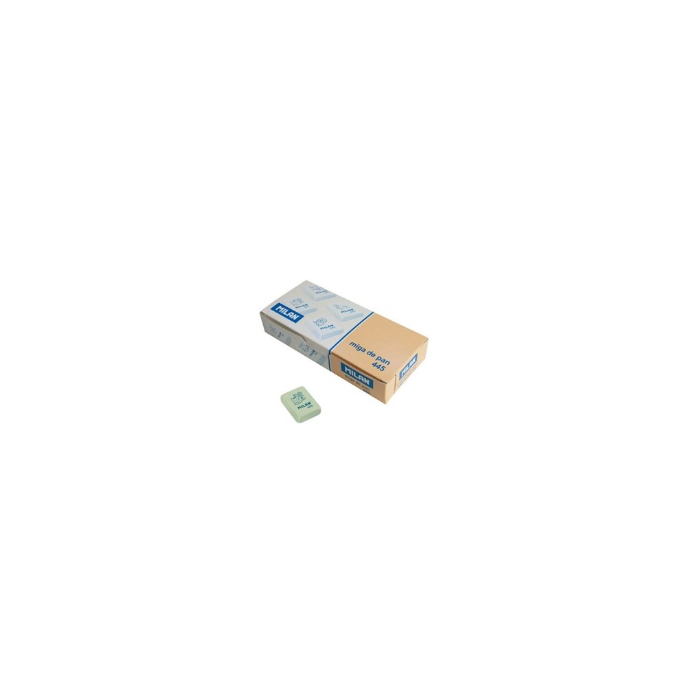 Caja de 45 gomas milan de borrar miga de pan flexible para uso escolar colores surtidos con dibujos cmm445
