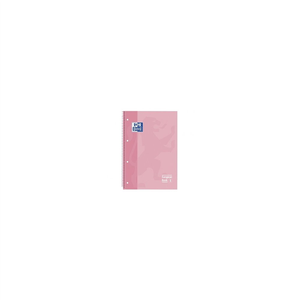 Libreta oxford espiral a4 tapa extradura 80 hojas 4 taladros rosa chicle 400040984