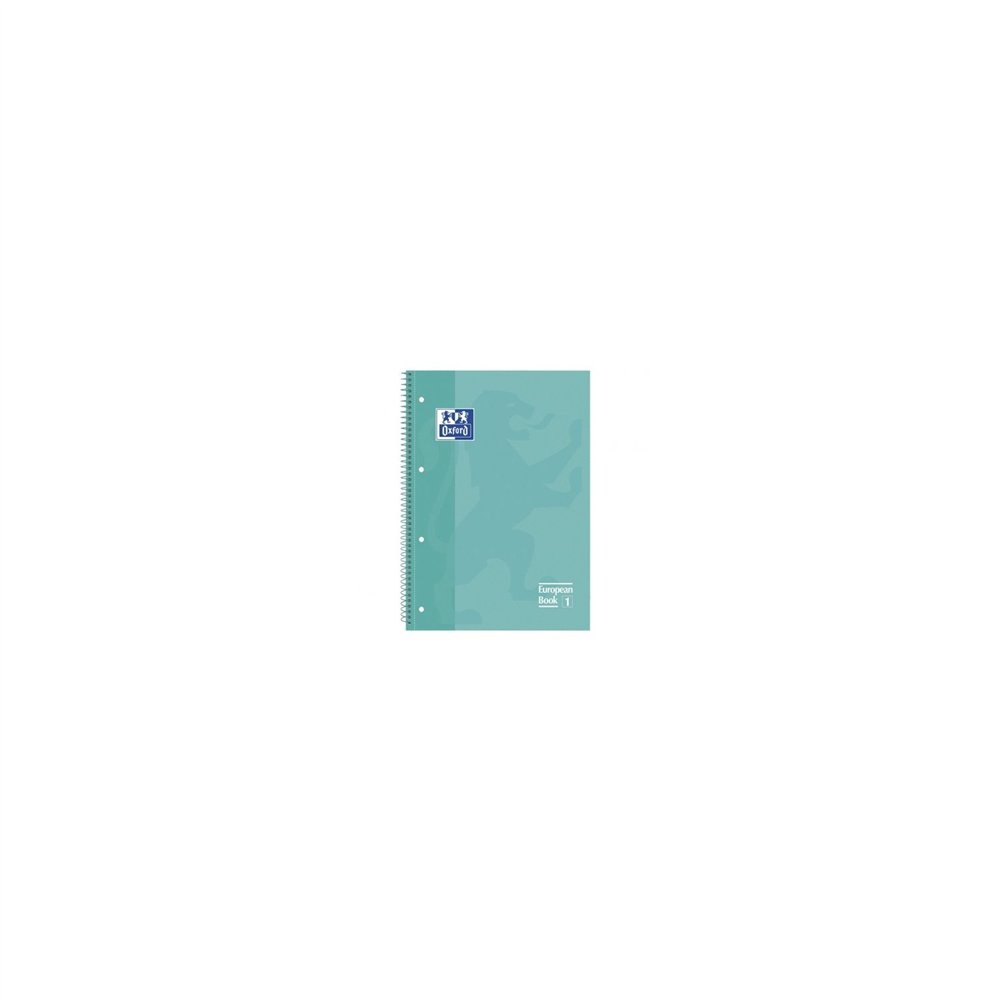 Libreta oxford espiral a4+ tapa extradura 80 hojas 4 taladros verde menta 400040983