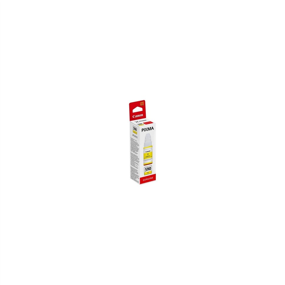 Botella tinta canon gi-590 70ml compatible segun especificaciones amarilla 1606c001aa