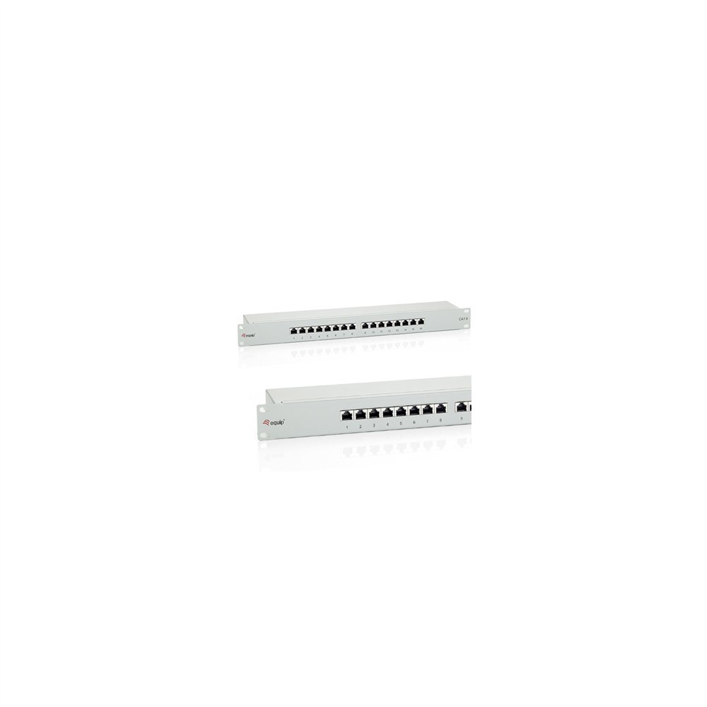 Equip 326316 patch panel 16 puertos categoria 6 apantallado gris claro