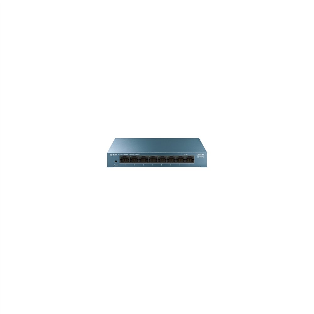 Switch tp-link con montaje en rack de 8 puertos gigabit azul ls108g