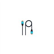Cable nanocable hdmi macho a hdmi macho multiple apantallamiento y recubrimiento nylon 0.5m negro 10.15.3700