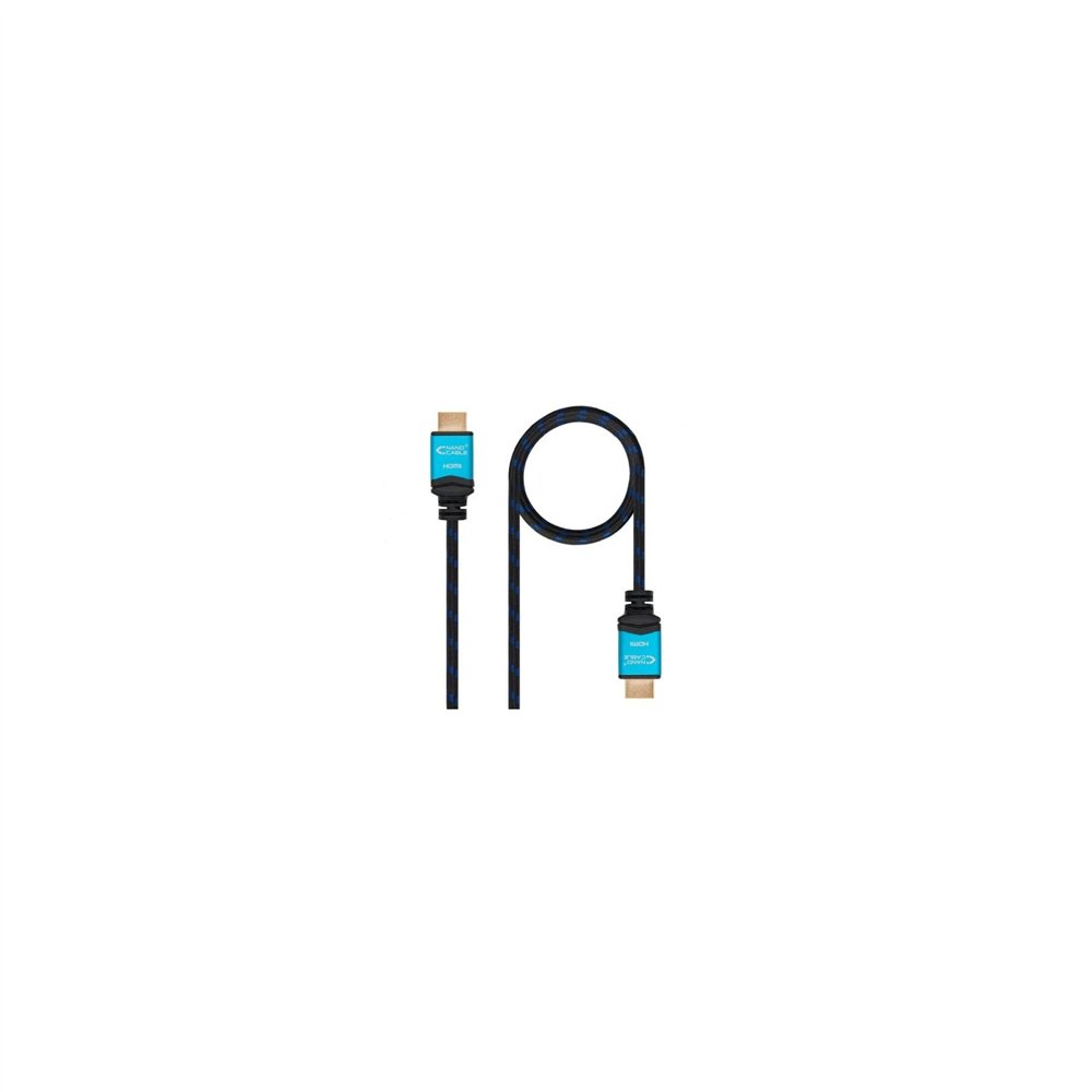 cable nanocable hdmi macho a hdmi macho multiple apantallamiento y recubrimiento nylon 10m negro 10.15.3710