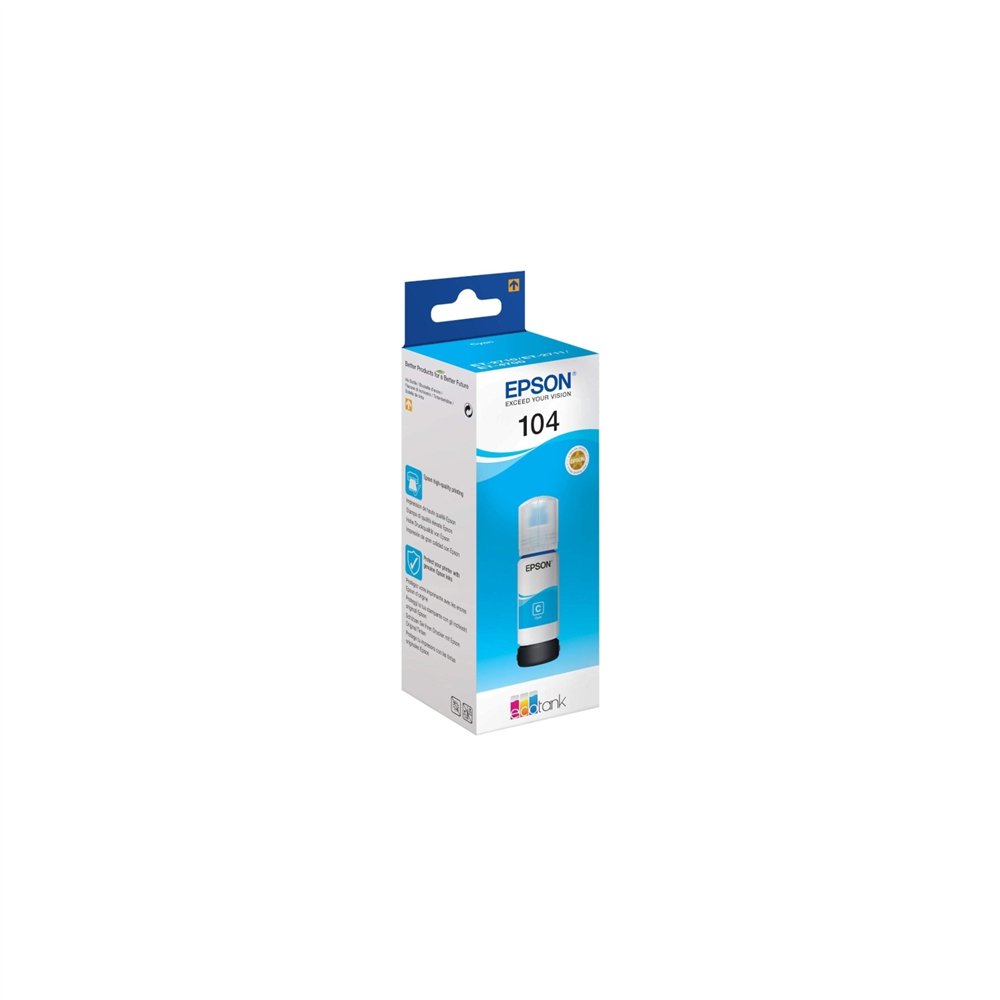 Cartucho epson kit relleno 104 cian c13t00p240