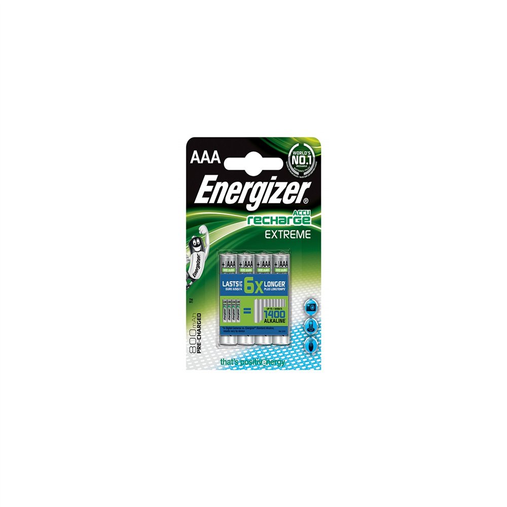 Energizer extreme pila recargable hr03 aaa 800mah