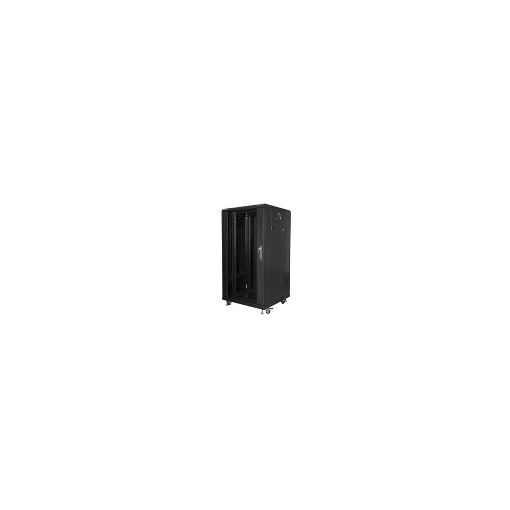 armario rack lanberg 19p 22u ip20 hasta 800kg de carga accesorios montaje incluye ruedas negro ff01-6622-12b