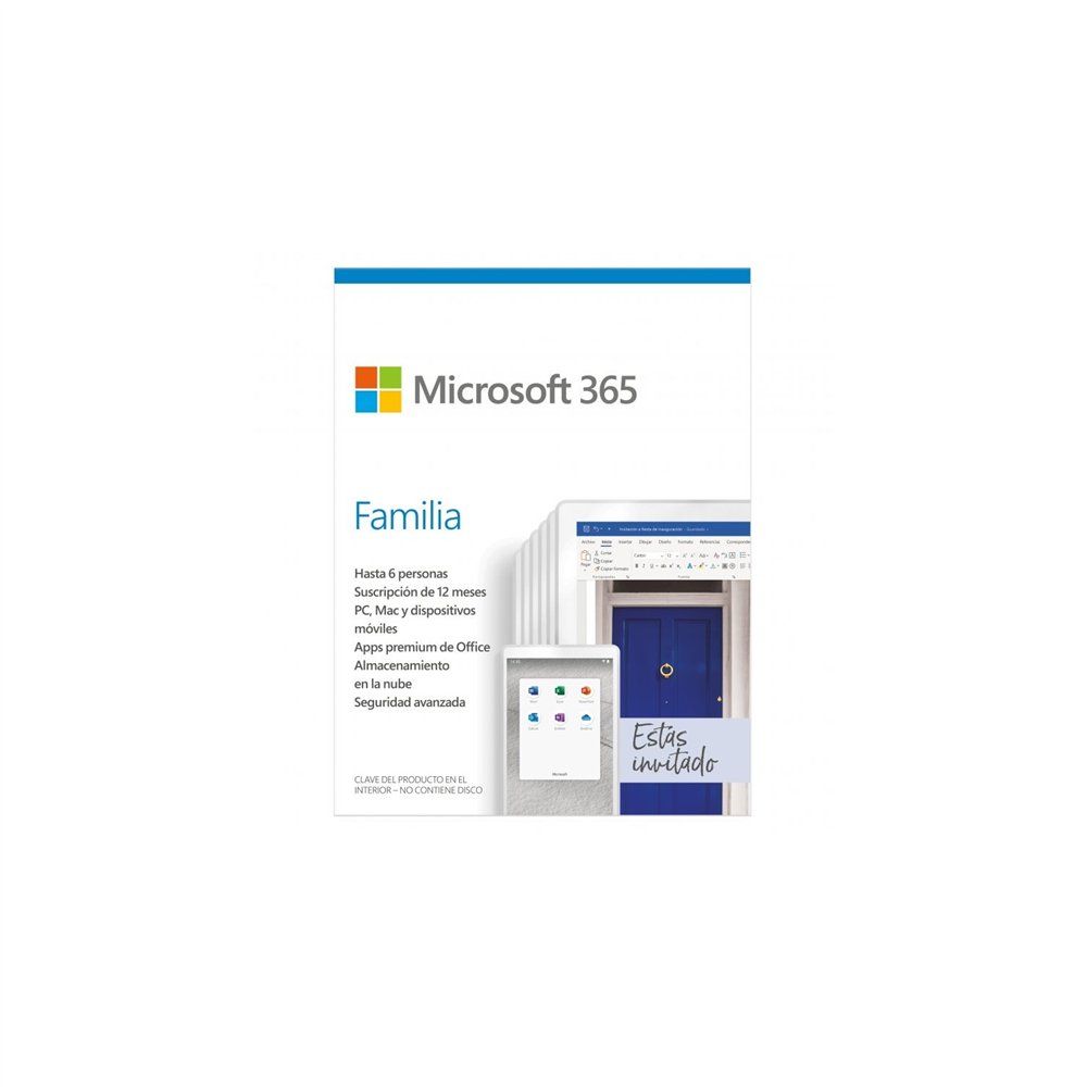 microsoft 365 familia 6 usuarios 1 año digital