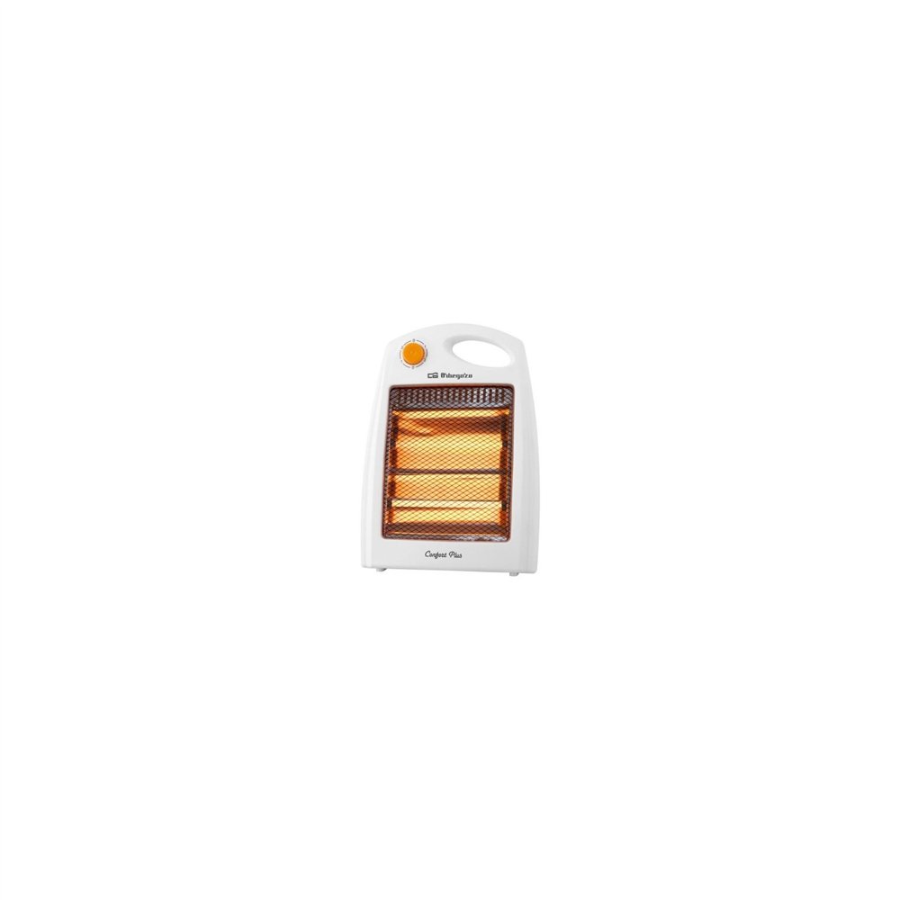 estufa de cuarzo de pie orbegozo bp 5007 800w 2 niveles potencia 2x barras cuarzo reflector alta brillantez 17141 or