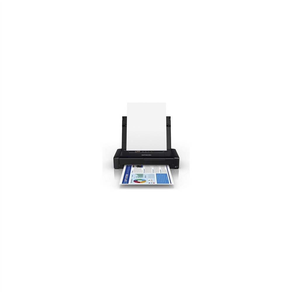 Impresora portatil epson wifi workforce wf-110w 14 11 ppm pantalla lcd usb bateria recargable c11ch25401